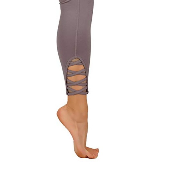 CRIS Cross Leg Cutouts 7/8 Length Leggings - Picture 3 of 3